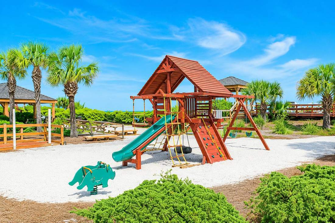 Resort playground in the sand